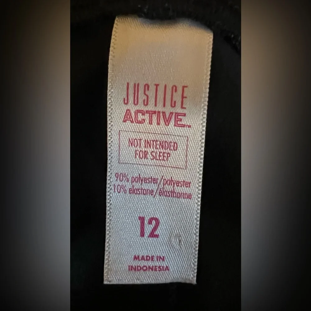 Justice Girls Gymnast Sport Lattice Leggings Size 12 - Picture 6 of 6